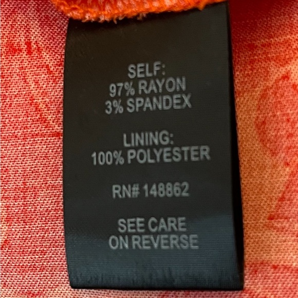 Torrid orange floral challis lace up high low baby doll dress Stretch - Picture 11 of 11